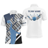Maxcorners Blue Bowling Player Customized Name And Team Name 3D Shirt