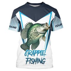 Maxcorners Personalized Crappie fishing 3D All Over Printed Long Sleeve Shirts, Crappie Tournament Fishing Jersey MT2108