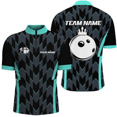 Maxcorners Bowling Ball And Pins Camo Customized Name, Team Name 3D Polo Shirt