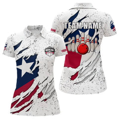 Maxcorners Personalized Texas Flag Grunge Pattern Bowling Shirts For Men Custom Texas Bowling Team Jerseys