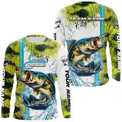 Maxcorners Largemouth bass fishing Green scales custom Bass fishing team jerseys fishing apparel MT2108