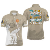 Maxcorners Vintage Mens Polo Bowling Shirts Custom My Drinking Team Has A Bowling Problem Team League Jerseys