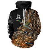Maxcorners Best Duck Hunting Waterfowl Camo Custom Name Shirts for Duck Hunter, Personalized Hunting Gifts LM2608