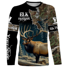 Maxcorners Best Elk Hunting Camouflage Shirts for Elk Hunters, Personalized Hunting Shirts LM2608