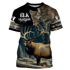 Maxcorners Best Elk Hunting Camouflage Shirts for Elk Hunters, Personalized Hunting Shirts LM2608