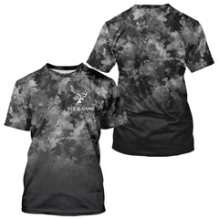 Maxcorners Best Deer Hunting Shirt Black Camouflage Custom Name 3D All Over Printed Shirts Hunting Gift LM0409