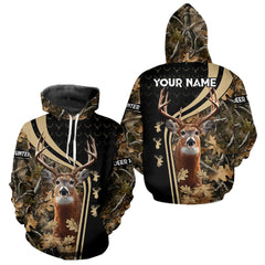 Maxcorners Custom Camo Forest 3D Animal Deer Hunting Shirt Best Hunting Clothes For Season LM1109