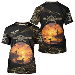 Maxcorners Personalized Duck Hunting 3D All Over Printed Camo with Custom Name Outdoor Gift for Hunters LM1109