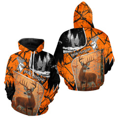 Maxcorners Beautiful Deer hunting Orange Camouflage custom Name Full printing Shirts Gifts For Men LM2608