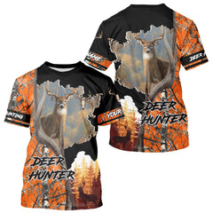 Maxcorners Beautiful Custom Camo Whitetail Deer Hunting Shirt With Full All-Over 3D For Deer Hunters LM2608