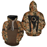 Maxcorners Beautiful Deer Hunting Shirt Camo Ohio Flag Deer Hunter Life Custom Name Hunting Gift LM0409