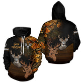 Maxcorners Best Black Camo Deer Hunting Clothes Custom Name Whitetail Deer Design Hunting Gifts LM2608