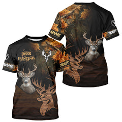 Maxcorners Best Black Camo Deer Hunting Clothes Custom Name Whitetail Deer Design Hunting Gifts LM2608