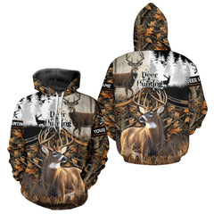 Maxcorners Custom Whitetail Deer Hunting Shirt Camouflage Deer Hunter Custom Name, Hunting Gift MT1511