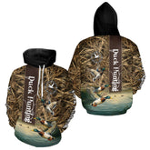 Maxcorners Best Duck Hunting Camouflage Custom Name 3D Shirts, Personalized Duck Hunting Gifts LM1109