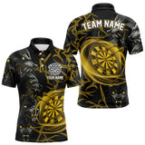 Maxcorners Personalized Wolf Dart Shirts For Men Custom Lights Dartboard Darts Team Jerseys |Gold TU2310