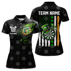 Maxcorners Irish American Flag Saint Patrick Day Dart Shirts For Men Custom Luckiest Shamrock Dart Jerseys