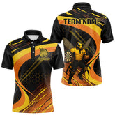 Maxcorners Bee Man Honeycomb Pattern Darts Team Shirt For Men - Custom Team & Player Name LM1625