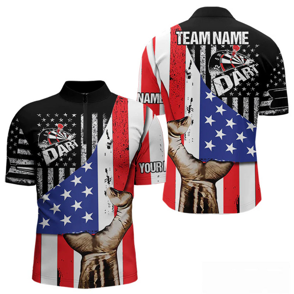Maxcorners American Flag Dart Boards Dart Shirts For Men, Custom Dart Jerseys  LM014