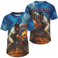 Maxcorners Personalized Baseball Jersey For Men Custom Playing Shirt With Name & Numbe LM2608