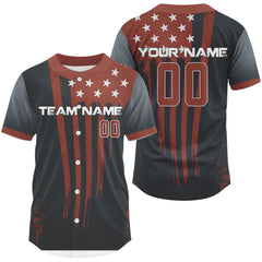 Maxcorners Personalized US Flag Baseball Jerseys Custom Patriotic Baseball Jersey For Men & Newborns LM2608