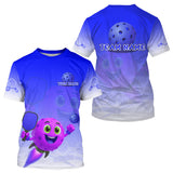Maxcorners Rocket Ball Mascot Pickleball T-Shirt Custom Funny Shirt For Men, Pickleball Gifts LM0803