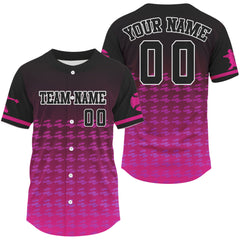 Maxcorners Custom Pink Baseball Jersey For Men - Pitch Ball Style With Name, Number & Logo LM0409