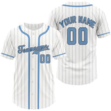 Maxcorners Classic Pinstripe Baseball Jersey For Men Custom Sports Uniform With Name & Number LM2608