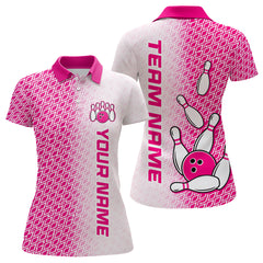 Maxcorners Pink Bowling Jersey Customized Name 3D Shirt