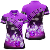 Maxcorners Bowling And Pins Multicolor Option Customized Name 3D Shirt For Women