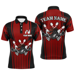 Maxcorners Funny Bowling Multicolor Option Customized Name 3D Shirt