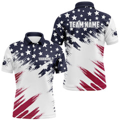 Maxcorners American Patriotic Bowling Team League For Team Bowling Team Men And Women Polo Shirts, Bowling Pattern Outfits