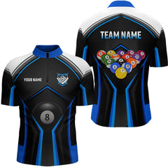 Maxcorners Billiard Jersey 8 Ball Pool Men Custom Billiard Shirt For Men Billiard Team Jersey Polo & 1/4 Zip