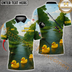 Maxcorners Billiard Ball 8 Personalized Name, Team Name 3D Polo Shirt For Daulton