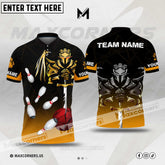 MaxCorners Bowling Spartan Multicolor Option Customized Name & Team Name 3D Shirt (4 colors) 01