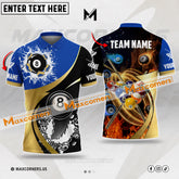 Maxcorners Billiards Fire Ball 8 Sport Jersey Multicolor Options Personalized Name, Team Name 3D Shirt (4 Colors)