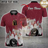 Maxcorners Bowling Angry Ball vs Screaming Pins Multicolor Personalized 3D Shirt