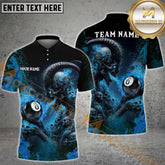 Maxcorners Billiard Demon 8-Ball Multicolor Options Personalized Name, Team Name 3D Polo Shirt