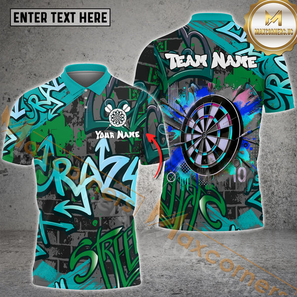 Maxcorners Darts Colorful Graffiti Multicolor Options Personalized Name, Team Name 3D Shirt
