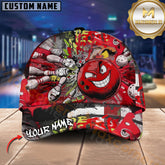 Maxcorners Bowling Graffiti Rage Multicolor Personalized Name 3D Cap