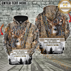 Maxcorners Grass Brown Deer Hunting Some Grandpas Play Bingo, Real Grandpas Go Hunting Custom Name 3D Hoodie All Over Printed Clothes