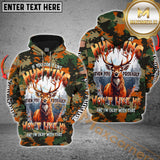 Maxcorners Orange Camo Deer Hunting Hoodie If You Don’t Like Hunting Then You Probably Wont Like Me Custom Name Shirt 3D All Over Printed Clothes