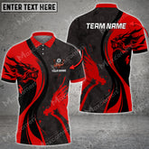 Maxcorners Billiards Multicolor Option Dragon Pattern Customized Name And Team Name 3D Polo Shirt (4 Colors)