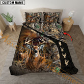 Maxcorners New Century Of Deer Hunting MutilColor Option Custom Text Bedding Set 3D All Over Printed (6 Colors)