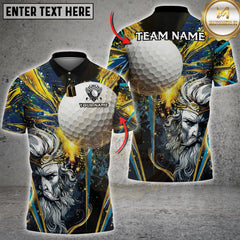 Maxcorners Golf Zeus God Art Style Personalized Name 3D Unisex Shirt