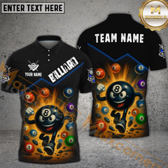 Maxcorners Billiard Explosive 8-Ball Multicolor Personalized Name, Team Name 3D Shirt