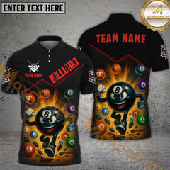 Maxcorners Billiard Explosive 8-Ball Multicolor Personalized Name, Team Name 3D Shirt