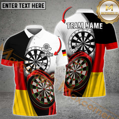 Maxcorners Darts Shirt German Flag Dartboard Style Personalized Name, Team Name 3D Shirt