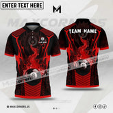 Maxcorners Billiards Ball 8 Flame Hexagon Pattern Sport Jersey Multicolor Options Personalized Name, Team Name 3D Shirt (4 Colors)
