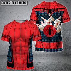 Maxcorners Bowling Spider Ball Personalized Name, Team Name Unisex Shirt